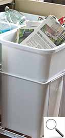 Trash Pull Out Four 27 Quart Size Waste or Recycle
